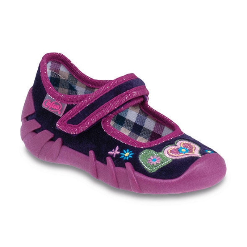 109P098 19 - balerínky Befado fialové, srdíčka