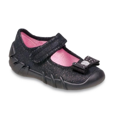 109P146 18 - dív.níz.suchý zip, černá, mašlička