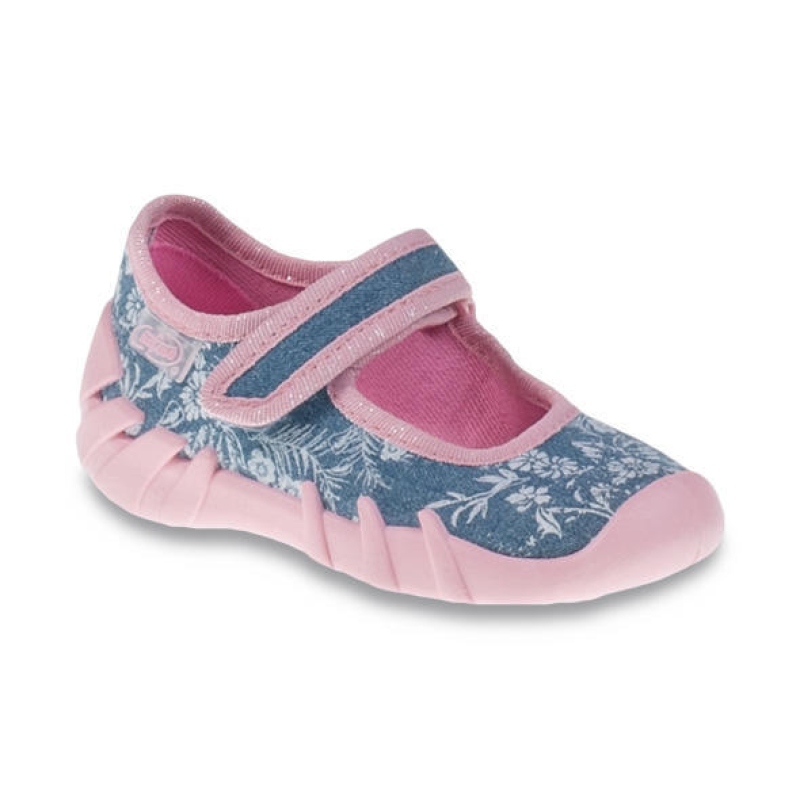 109P160 18 - dív.níz.suchý zip, modrá, bílý vzor