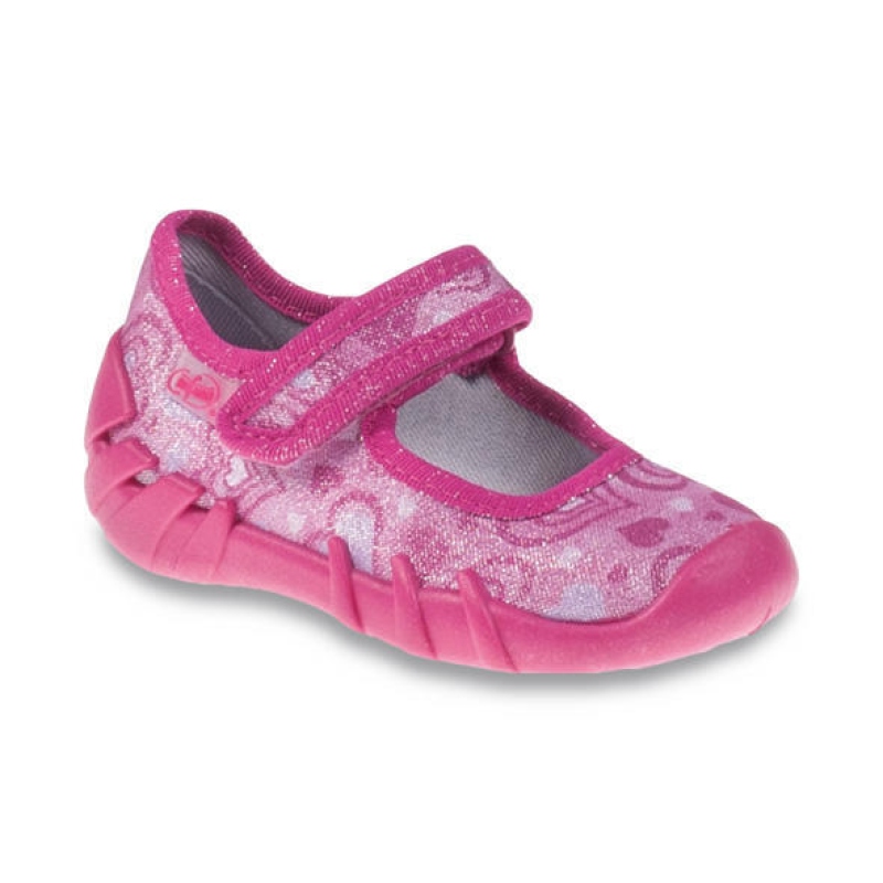 109P162 18 - dív.níz.suchý zip, růžová, srdíčka