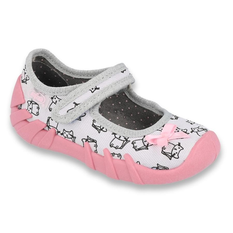 109P198 18 - dív.níz.suchý zip, šedá, kočiičky