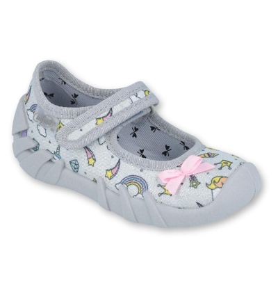 109P199 18 - dív.níz.suchý zip, šedá, růž.mašlička