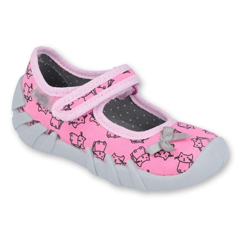 109P200 18 - dív.níz.suchý zip, růžová, kočiičky