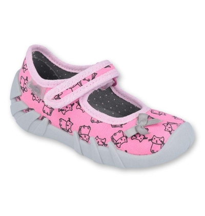 109P200 18 - dív.níz.suchý zip, růžová, kočiičky