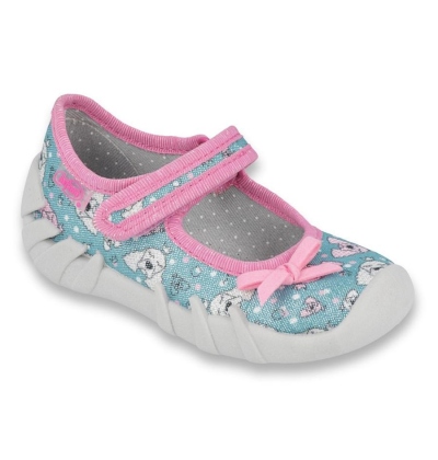 109P203 18 - dív.níz.suchý zip, modrá, pejsci