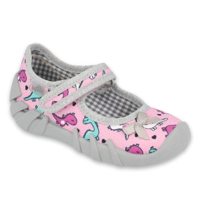 109P205 18 - bačkorky Befado růžovo-šedé