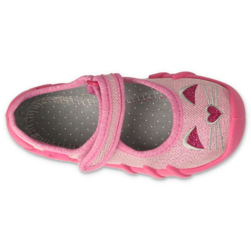 109P235 18 - dívčí botičky Befado růžové, kočička