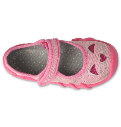 109P235 18 - dívčí botičky Befado růžové, kočička