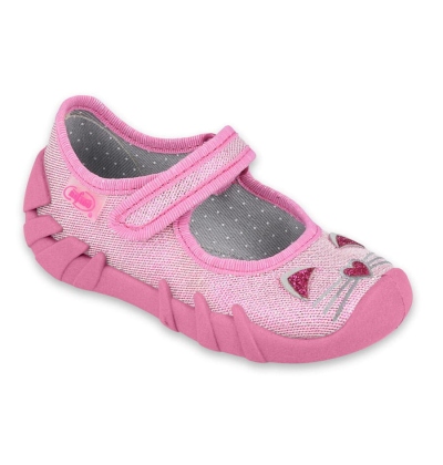 109P235 18 - dívčí botičky Befado růžové, kočička