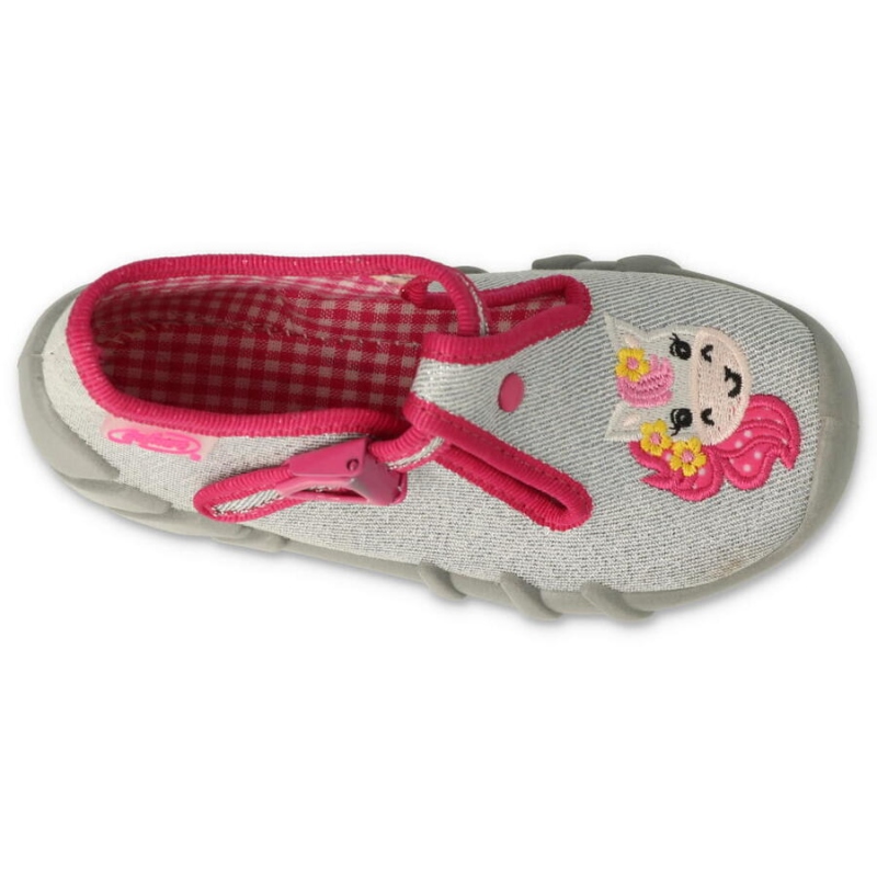 110N466 - dívčí bačkorky Befado šedé, pony