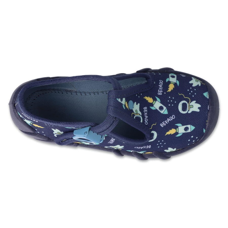 110N482 - chlapecké bačkorky Befado modré, vesmír