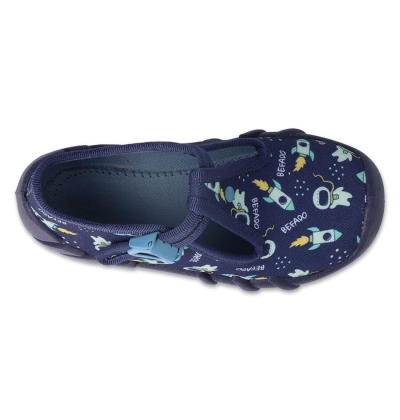110N482 - chlapecké bačkorky Befado modré, vesmír