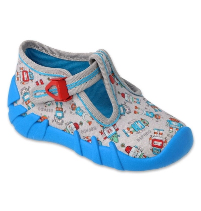 110N483 - chlapecké bačkorky Befado šedé, robot