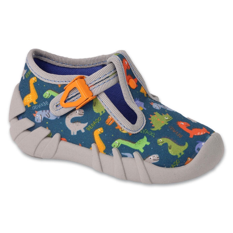 110N495 18 - chlapecké bačkorky Befado modré, DINO