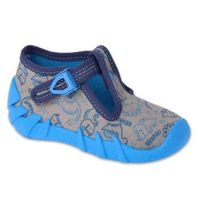 110N497 18 - chlapecké bačkorky Befado šedé, DINO