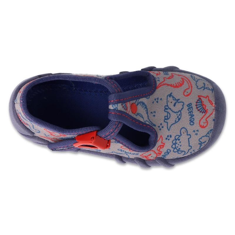 110N498 18 - chlapecké bačkorky Befado šedé, DINO