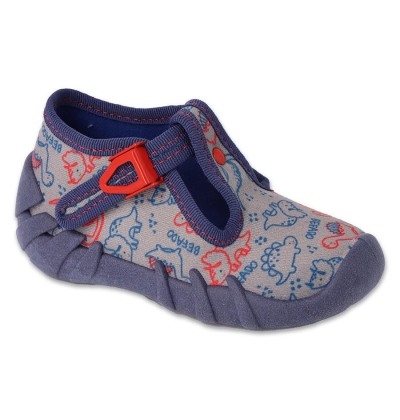 110N498 18 - chlapecké bačkorky Befado šedé, DINO