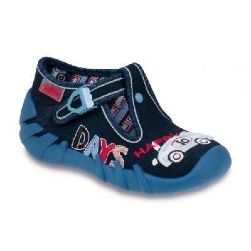 110P106 18 - chl.přez., tm.modrá, auto, HAPPY