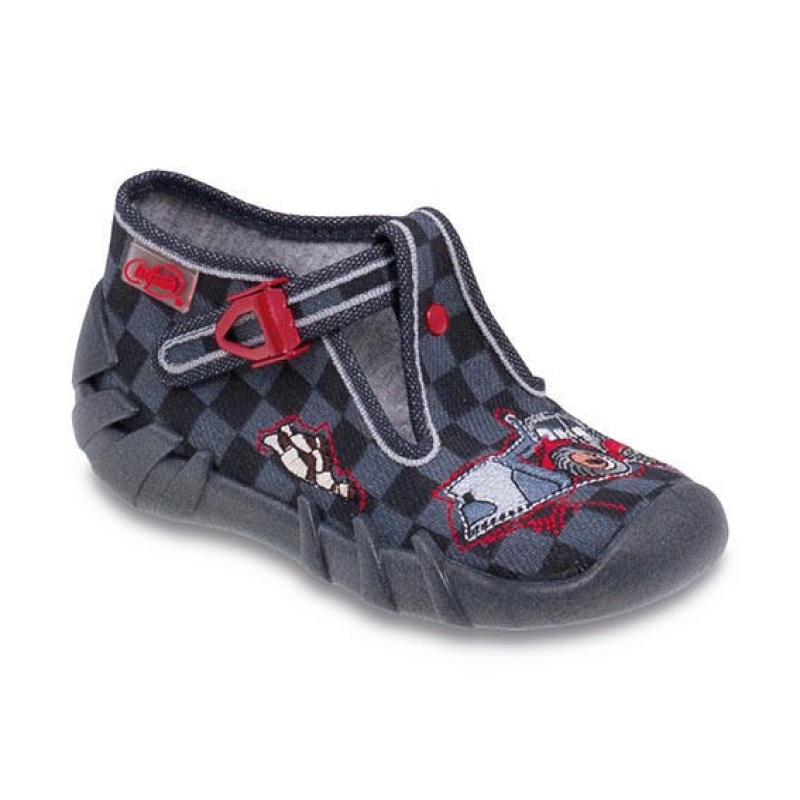 110P168 18 - chlap.bačkůrky na přezku, šachovnice