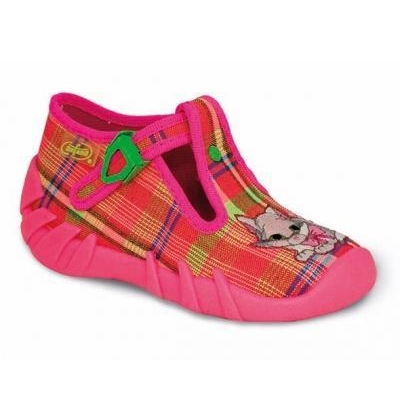 110P179 23 - dívčí přezka, káro růžové, kočička