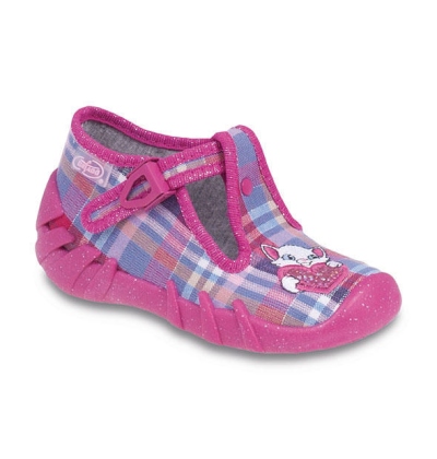 110P204 20 - dívčí přezka,káro modrorůžové,kočička