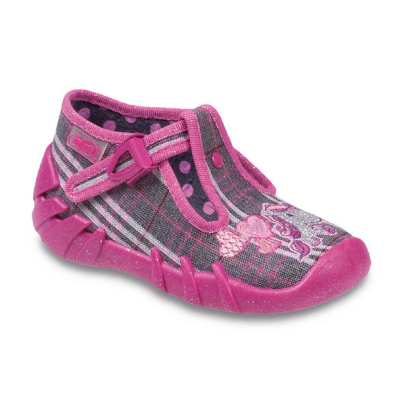 110P210 18 - dět.přez., dív.,káro-šedorůžové,koník