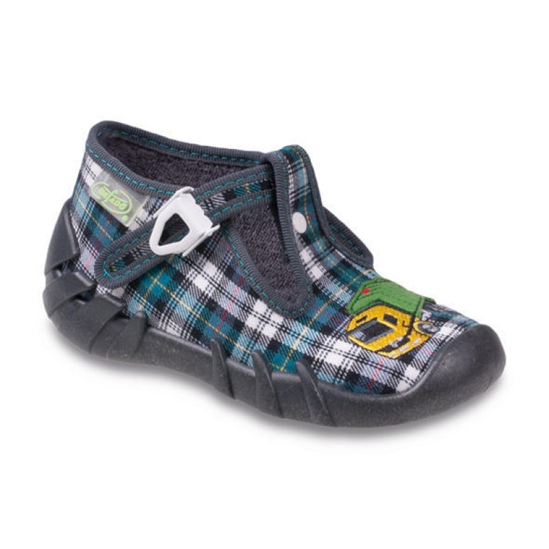 110P212 18 - chlap.bačkůrky na přezku, káro,kamion