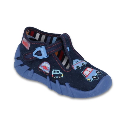 110P213 18 - dět.přez., tm.modrá, autíčka