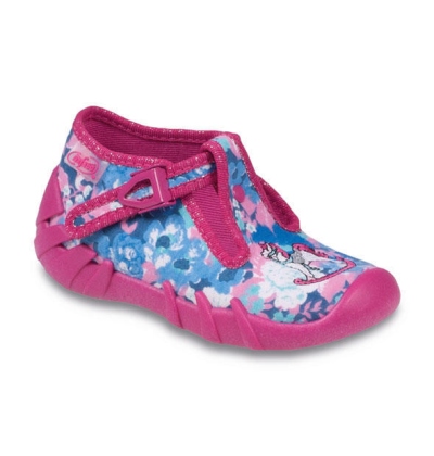 110P215 25 - dívčí přezka, modrorůžová, koník