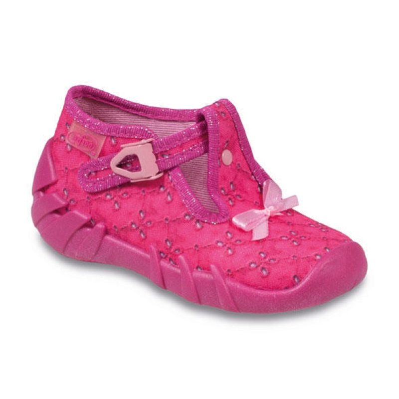 110P218 22 - dívčí přezka, růžová, mašlička