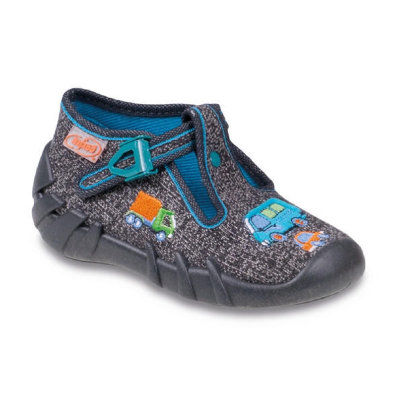 110P242 18 - chlap.bačkůrky na přezku, melír, auta