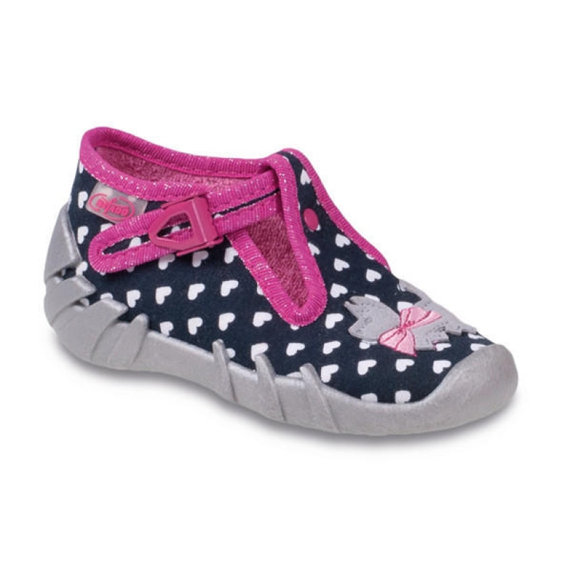 110P245 22 - dívčí přez.,tm.m.,bílá srdíčka,pejsek