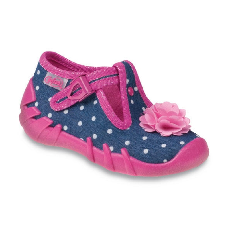 110P268 25 - dívčí přezka, růžovo-modré, mašle