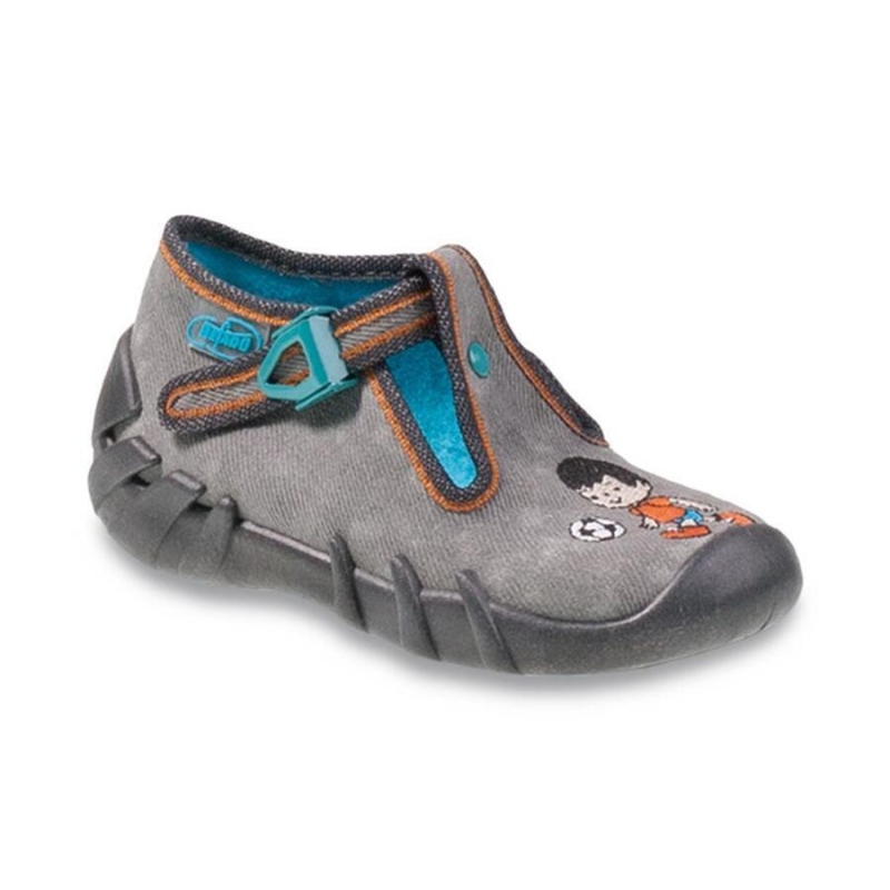 110P300 18 - dět.přez.,šedá,kluk+míč