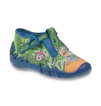 110P313 18 - dět.přez., zeleno-žlutá, méďa v autě