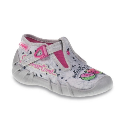 110P317 20 - dívčí přezka, šedá, ovoce