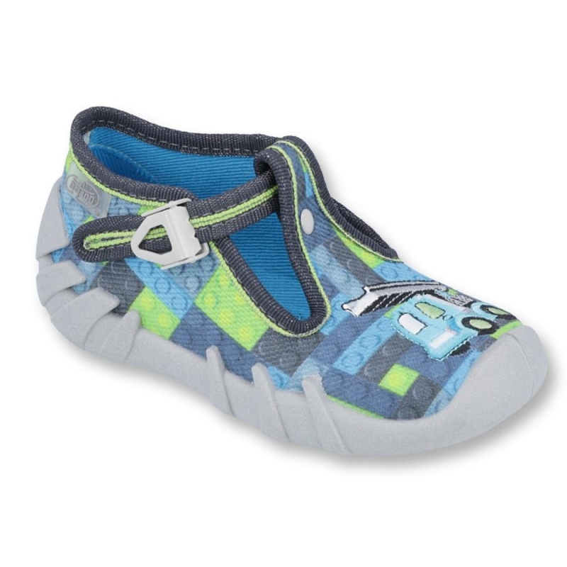 110P368 18 - chlapecké bačkorky Befado, modří hasiči