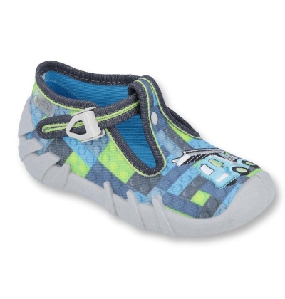 110P368 18 - chlapecké bačkorky Befado, modří hasiči