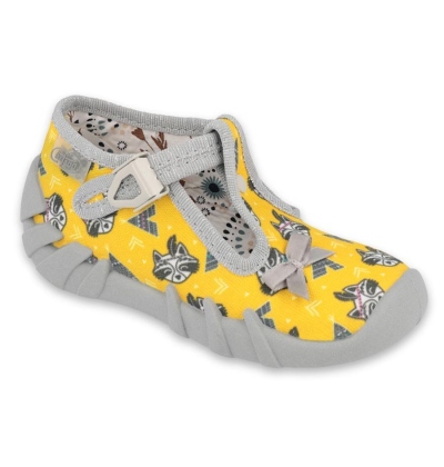 110P393 18 - dívčí bačkorky Befado žluté, mýval