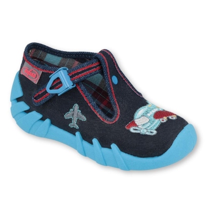 110P404 18 - chlapecké bačkorky Befado, letadlo