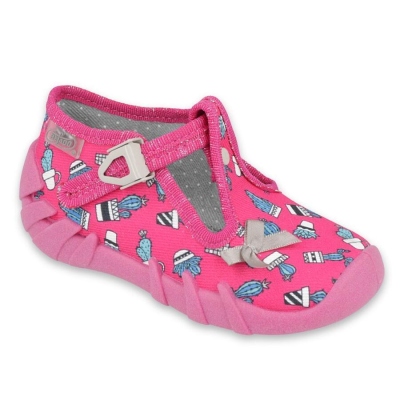 110P413 18 - dívčí bačkorky Befado růžové, kaktusy