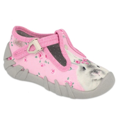 110P420 18 - dívčí bačkorky Befado, králíček