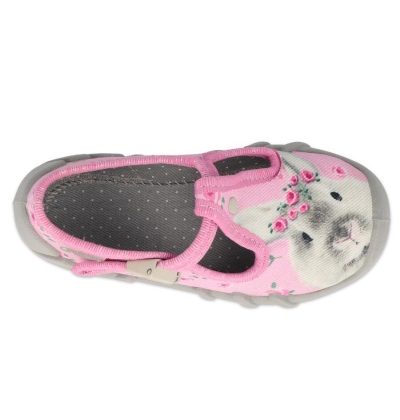 110P420 18 - dívčí bačkorky Befado, králíček