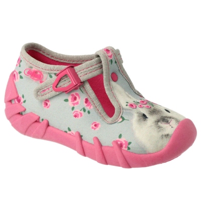 110P425 18 - dívčí bačkorky Befado, králíček