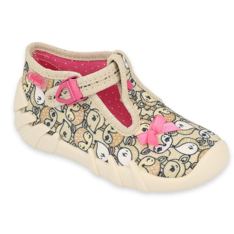 110P437 18 - dívčí bačkorky Befado Mummy & Me, srnečky