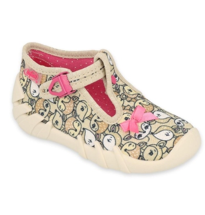 110P437 18 - dívčí bačkorky Befado Mummy & Me, srnečky