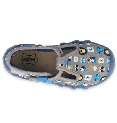 110P438 18 - chlapecké bačkorky Befado šedé, ZOO