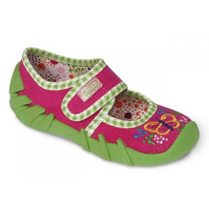 111P004 20 - balerínky Befado růžová, motýlek