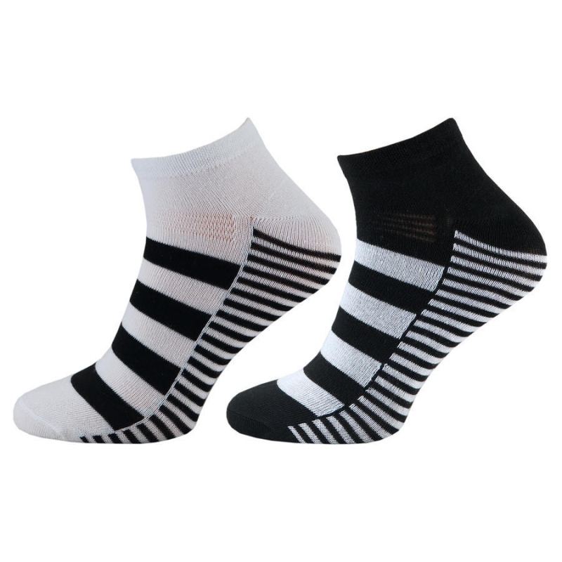 1125 - kotníkové ponožky bíločerné, 23-25 (36-38)