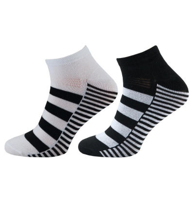 1125 - kotníkové ponožky bíločerné, 23-25 (36-38)